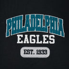 NFL PHILADELPHIA EAGLES CITY ARCH HAUT EN MOLLETON À GLISSIÈRE AU QUART POUR HOMME (NOIR)