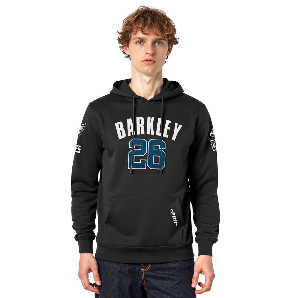 NFL PHILADELPHIA EAGLES SAQUON BARKLEY #26 CLASSIC PNN CHANDAIL À CAPUCHON EN MAILLE DOUBLE POUR HOMME