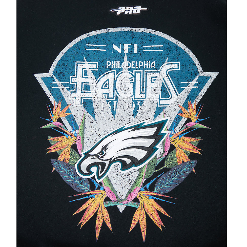 NFL PHILADELPHIA EAGLES PARADISE CHANDAIL OUATÉ À COL ROND POUR HOMME (NOIR)