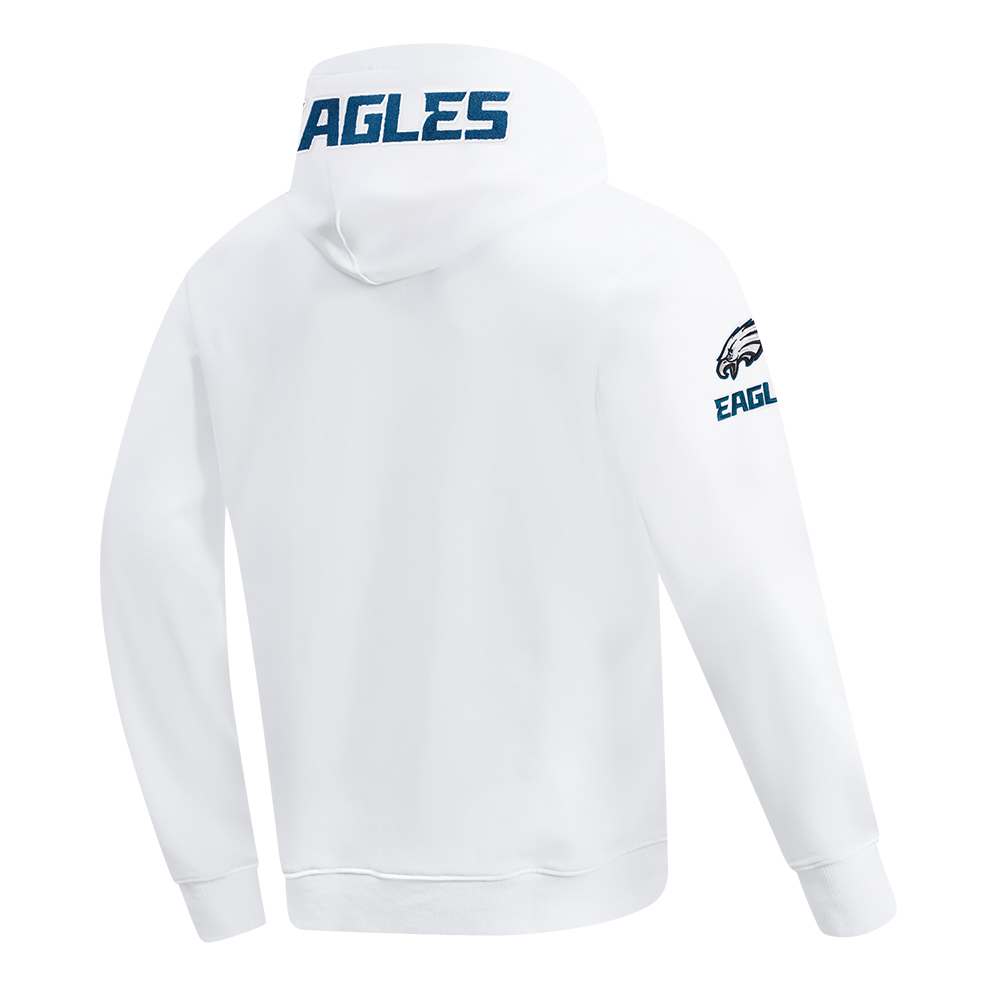 NFL PHILADELPHIA EAGLES CLASSIC CHENILLE CHANDAIL À CAPUCHON POUR HOMME (BLANC)