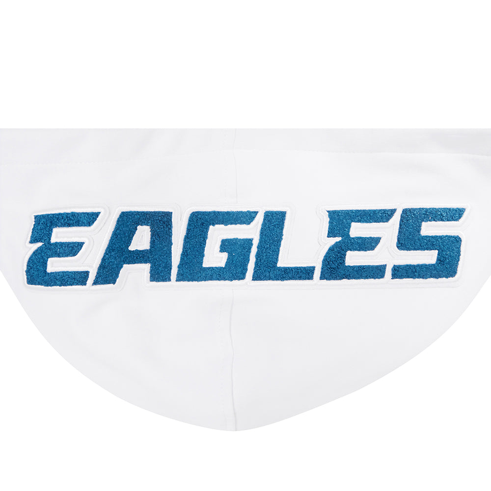 NFL PHILADELPHIA EAGLES CLASSIC CHENILLE CHANDAIL À CAPUCHON POUR HOMME (BLANC)
