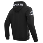 NFL PHILADELPHIA EAGLES CLASSIC CHENILLE CHANDAIL À CAPUCHON À GLISSIÈRE POUR HOMME (NOIR)