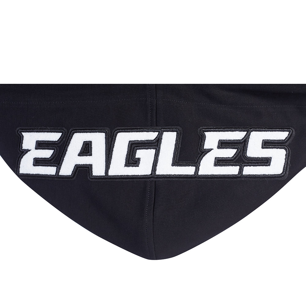 NFL PHILADELPHIA EAGLES CLASSIC CHENILLE CHANDAIL À CAPUCHON À GLISSIÈRE POUR HOMME (NOIR)