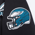 NFL PHILADELPHIA EAGLES CLASSIC CHENILLE CHANDAIL À CAPUCHON À GLISSIÈRE POUR HOMME (NOIR)