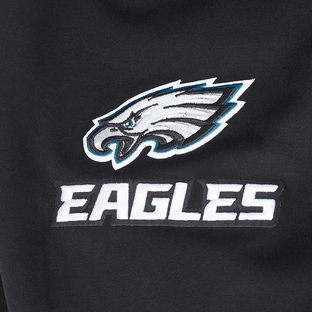NFL PHILADELPHIA EAGLES CLASSIC CHENILLE CHANDAIL À CAPUCHON À GLISSIÈRE POUR HOMME (NOIR)