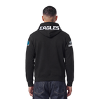 NFL PHILADELPHIA EAGLES CLASSIC CHENILLE CHANDAIL À CAPUCHON À GLISSIÈRE POUR HOMME (NOIR)