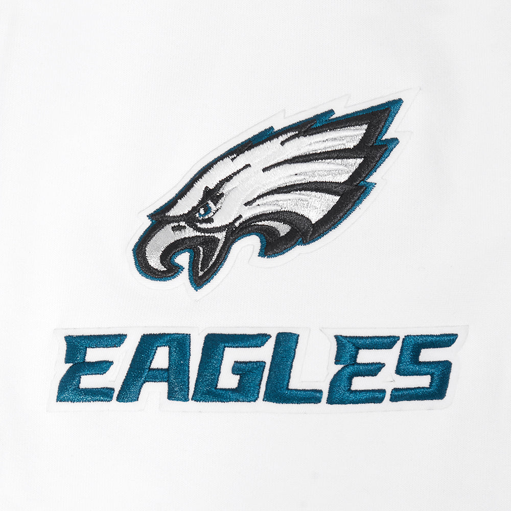 NFL PHILADELPHIA EAGLES CLASSIC CHENILLE CHANDAIL À CAPUCHON À GLISSIÈRE POUR HOMME (BLANC)