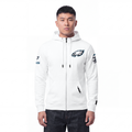 NFL PHILADELPHIA EAGLES CLASSIC CHENILLE CHANDAIL À CAPUCHON À GLISSIÈRE POUR HOMME (BLANC)