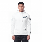 NFL PHILADELPHIA EAGLES CLASSIC CHENILLE CHANDAIL À CAPUCHON À GLISSIÈRE POUR HOMME (BLANC)