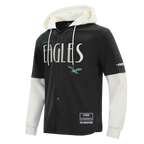 NFL PHILADELPHIA EAGLES ORIGINAL PLAYERS MEN'S PULL OVER HOODIE (BLACK/EGGSHELL)