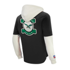 NFL PHILADELPHIA EAGLES ORIGINAL PLAYERS MEN'S PULL OVER HOODIE (BLACK/EGGSHELL)