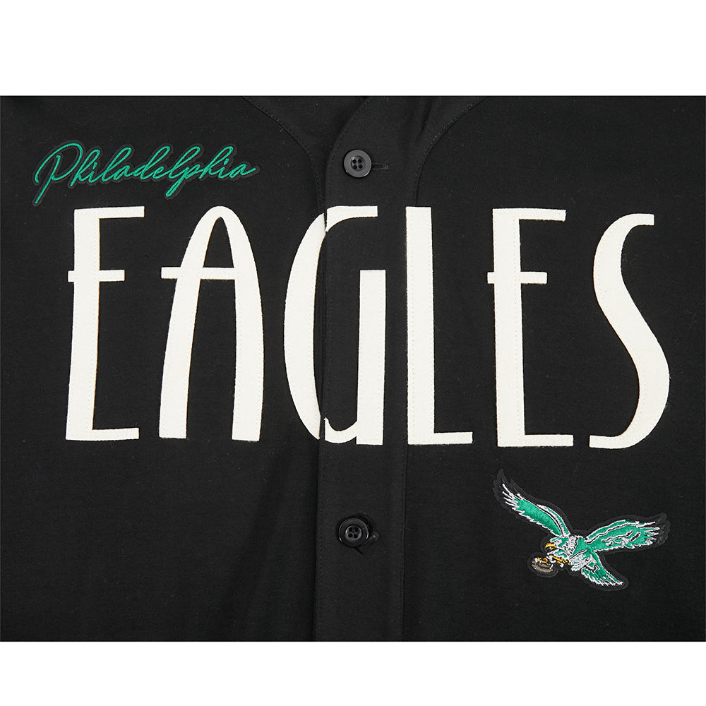 NFL PHILADELPHIA EAGLES ORIGINAL PLAYERS MEN'S PULL OVER HOODIE (BLACK/EGGSHELL)