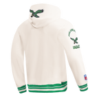 NFL PHILADELPHIA EAGLES RETRO CLASSICS CHANDAIL À CAPUCHON POUR HOMME (COQUILLE D'ŒUF/VERT KELLY)