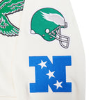 NFL PHILADELPHIA EAGLES RETRO CLASSICS CHANDAIL À CAPUCHON POUR HOMME (COQUILLE D'ŒUF/VERT KELLY)