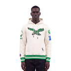 NFL PHILADELPHIA EAGLES RETRO CLASSICS CHANDAIL À CAPUCHON POUR HOMME (COQUILLE D'ŒUF/VERT KELLY)