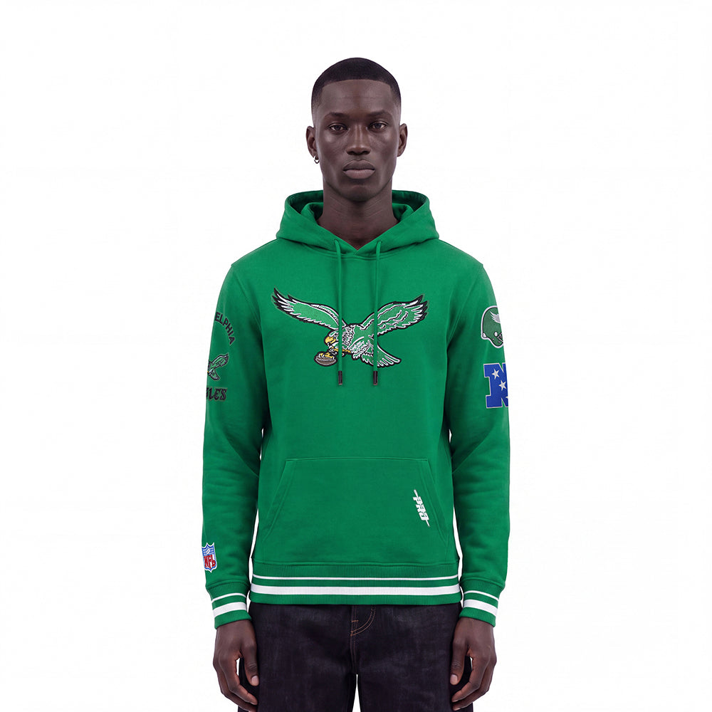 NFL PHILADELPHIA EAGLES RETRO CLASSICS MEN'S PULLOVER HOODIE (KELLY GREEN)