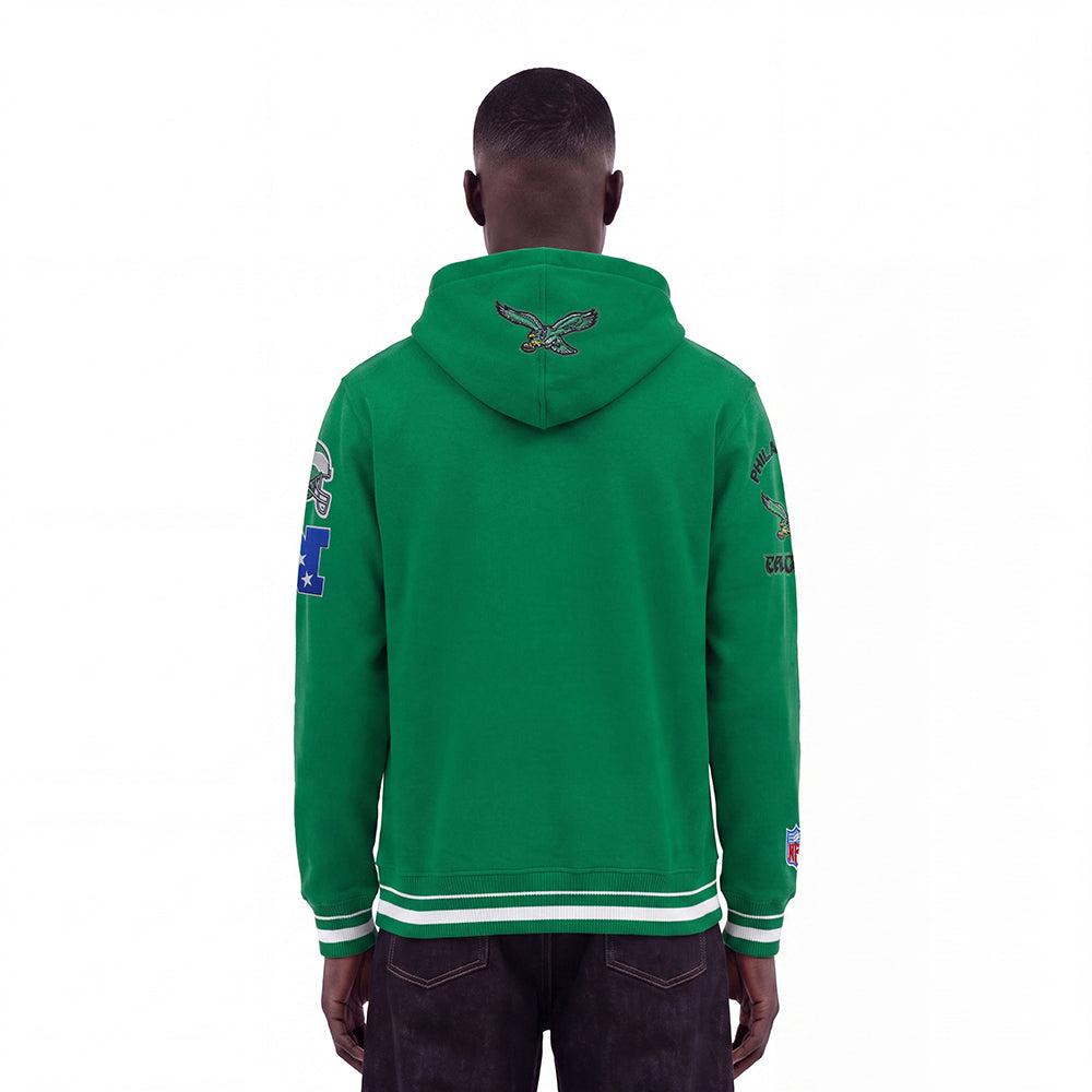 NFL PHILADELPHIA EAGLES RETRO CLASSICS MEN'S PULLOVER HOODIE (KELLY GREEN)