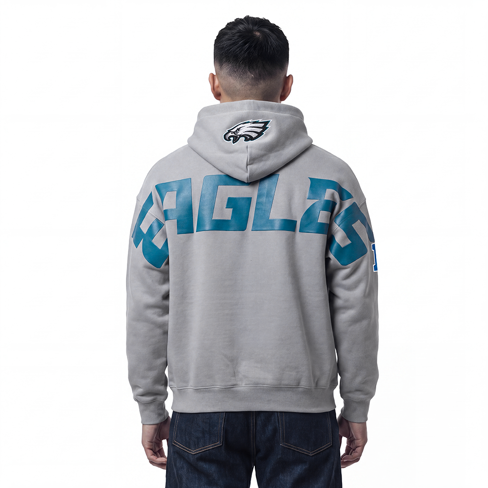 NFL PHILADELPHIA EAGLES PLAYBACK CHANDAIL À CAPUCHON POUR HOMME (BÉTON)