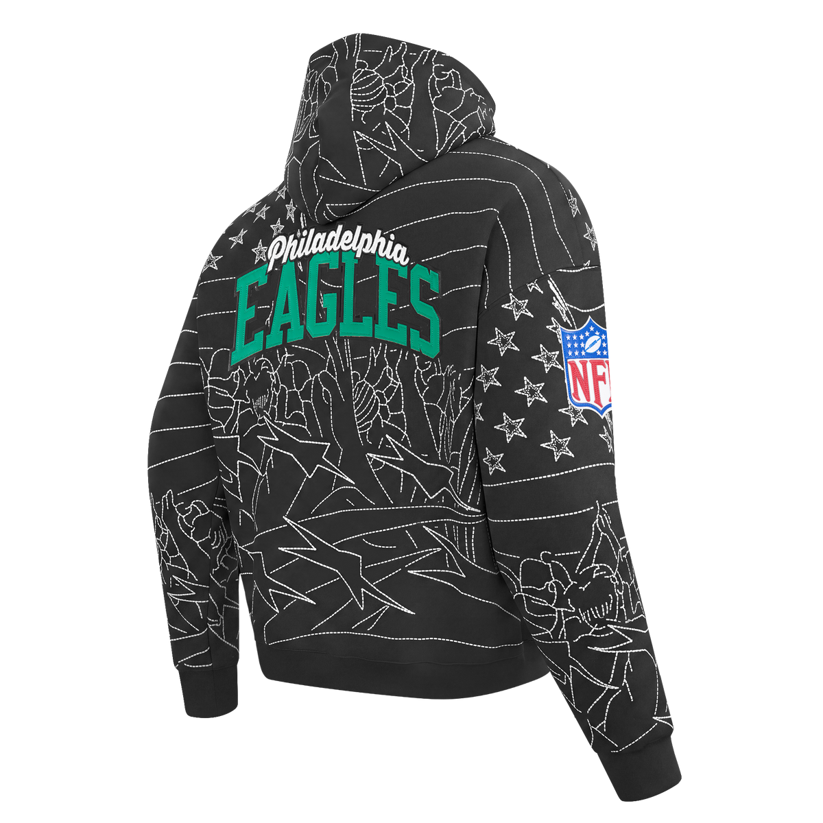 NFL PHILADELPHIA EAGLES PRO PREMIUM MEN'S SWEATSHIRT (BLACK)