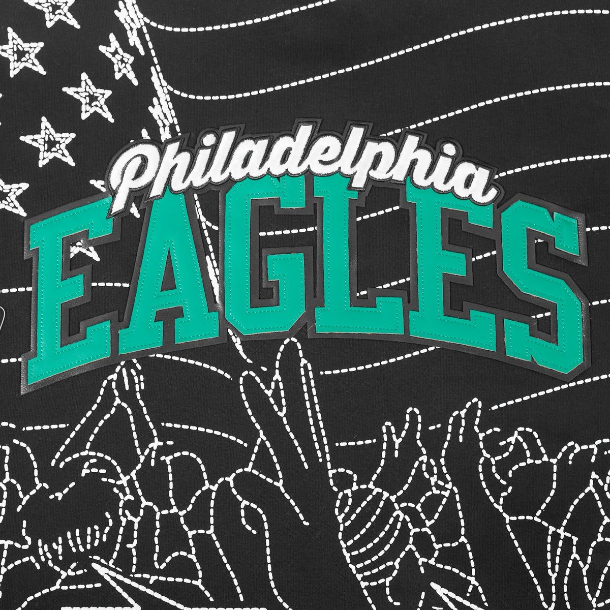 NFL PHILADELPHIA EAGLES PRO PREMIUM MEN'S SWEATSHIRT (BLACK)