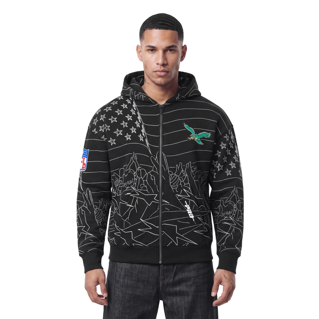 NFL PHILADELPHIA EAGLES PRO PREMIUM MEN'S SWEATSHIRT (BLACK)