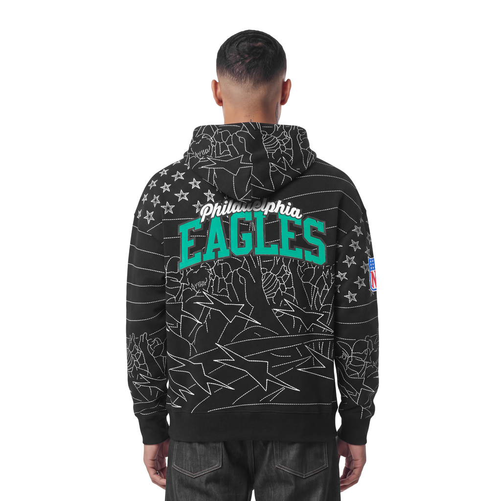 NFL PHILADELPHIA EAGLES PRO PREMIUM MEN'S SWEATSHIRT (BLACK)