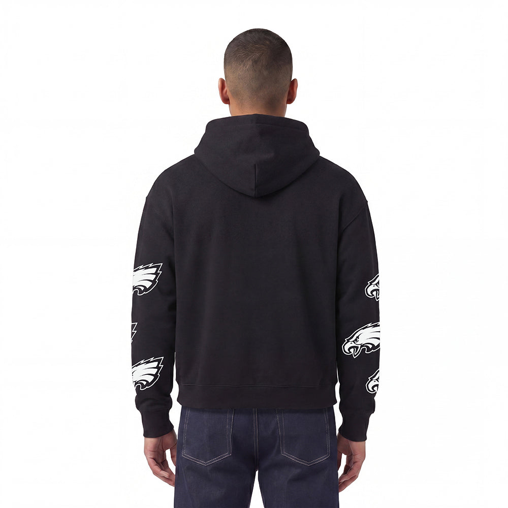 NFL PHILADELPHIA EAGLES CHANDAIL À CAPUCHON À GLISSIÈRE POUR HOMME (NOIR)