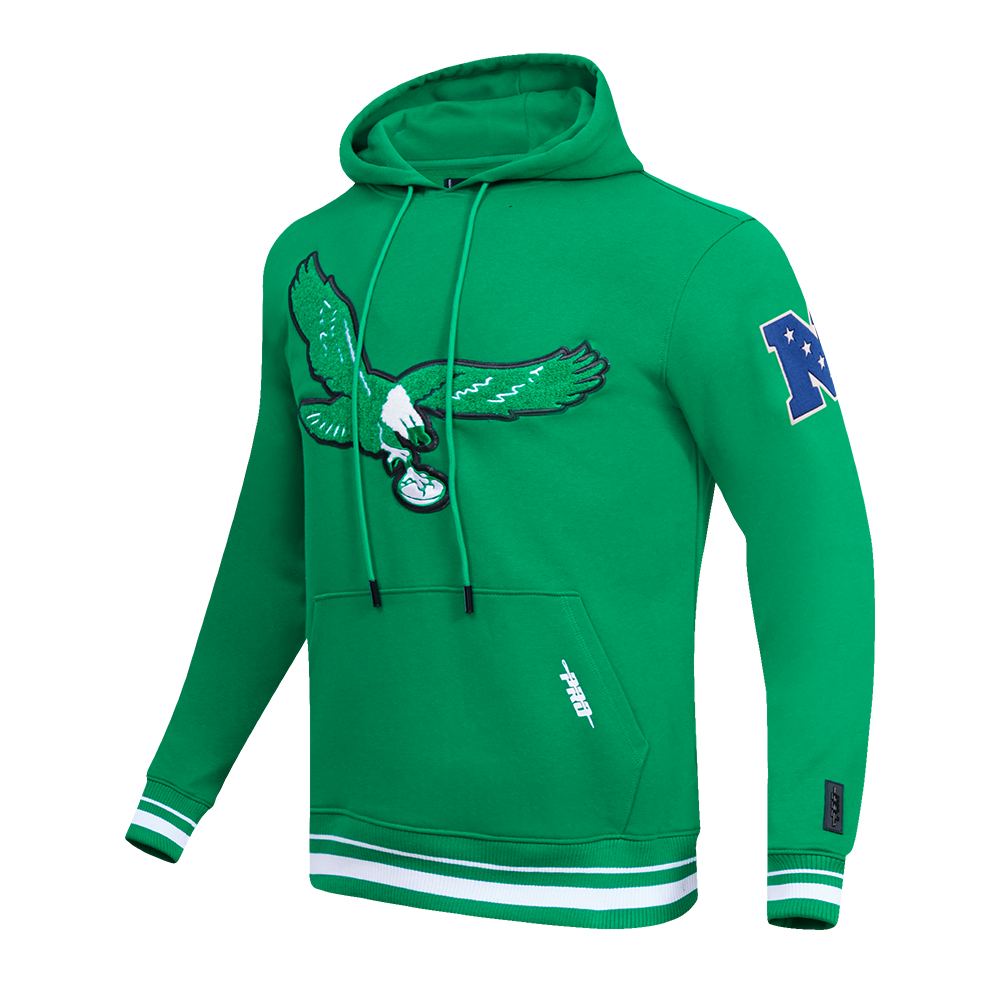 NFL PHILADELPHIA EAGLES RETRO CLASSIC MEN'S PULLOVER HOODIE (KELLY GREEN)