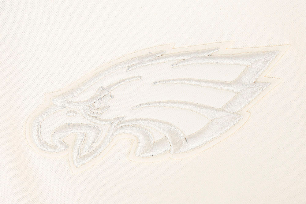 NFL PHILADELPHIA EAGLES NEUTRAL CHANDAIL À CAPUCHON EN MOLLETON À ÉPAULES TOMBANTES (COQUILLE D'ŒUF)