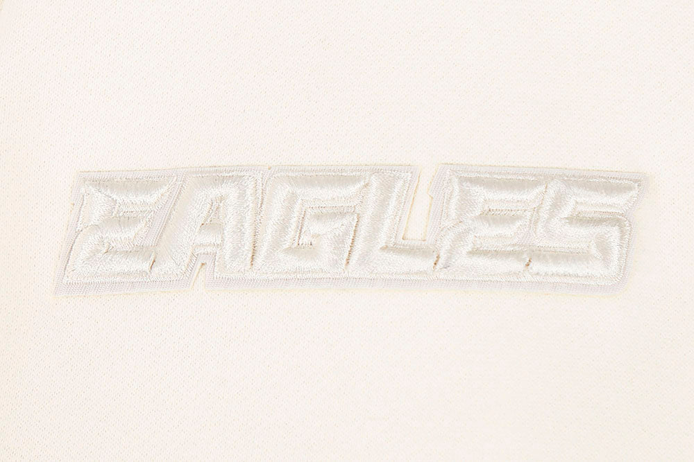 NFL PHILADELPHIA EAGLES NEUTRAL CHANDAIL À CAPUCHON EN MOLLETON À ÉPAULES TOMBANTES (COQUILLE D'ŒUF)