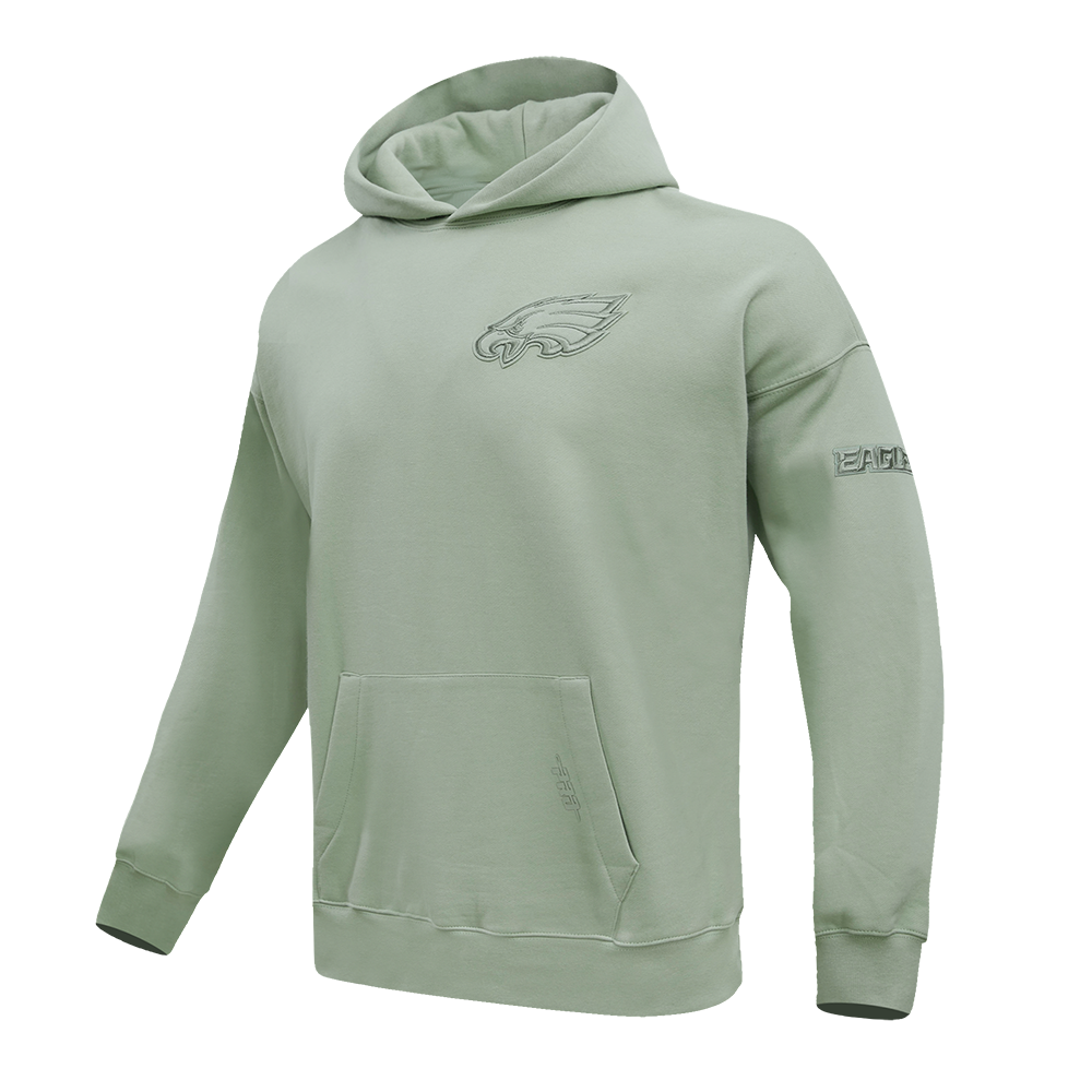 NFL PHILADELPHIA EAGLES NEUTRAL DROP SHOULDER MEN'S PULLOVER HOODIE (MOSS)