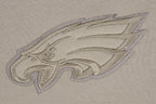 NFL PHILADELPHIA EAGLES NEUTRAL CHANDAIL À CAPUCHON EN MOLLETON À ÉPAULES TOMBANTES (TAUPE)