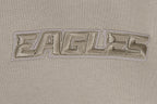 NFL PHILADELPHIA EAGLES NEUTRAL CHANDAIL À CAPUCHON EN MOLLETON À ÉPAULES TOMBANTES (TAUPE)