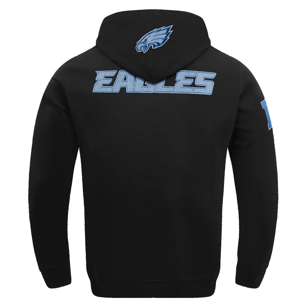 NFL PHILADELPHIA EAGLES VARSITY BLUES MEN'S PULLOVER HOODIE (BLACK)