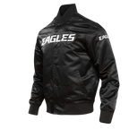 NFL PHILADELPHIA EAGLES BIG LOGO MEN'S NO FILL SATIN JKT (BLACK)