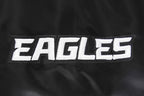 NFL PHILADELPHIA EAGLES BIG LOGO MEN'S NO FILL SATIN JKT (BLACK)