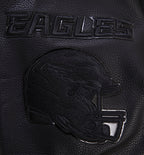 NFL PHILADELPHIA EAGLES TRIPLE BLACK MEN'S WOOL VARSITY JACKET (TRIPLE BLACK MEN'S)