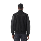 NFL PHILADELPHIA EAGLES TRIPLE BLACK MEN'S WOOL VARSITY JACKET (TRIPLE BLACK MEN'S)