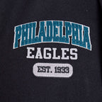 NFL PHILADELPHIA EAGLES CITY ARCH MEN'S WOOL VARSITY JACKET (BLACK/WHITE M60030)