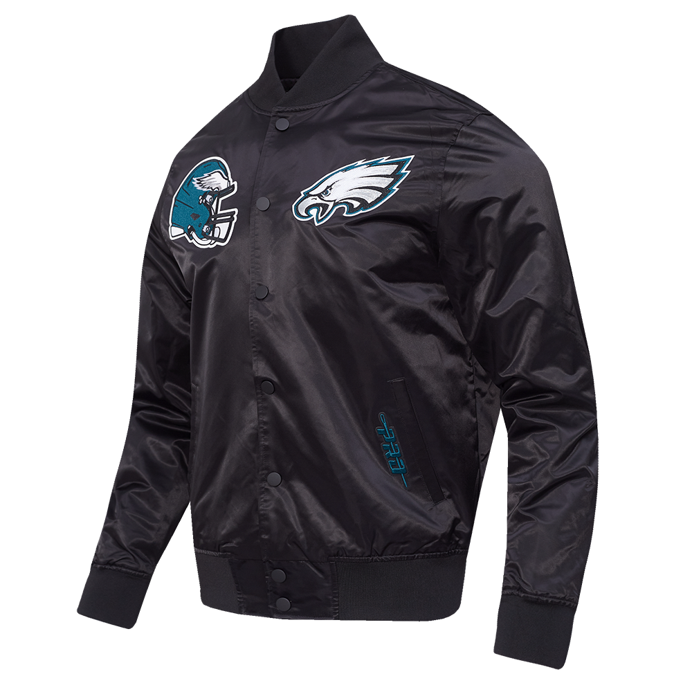 NFL PHILADELPHIA EAGLES CITY ARCH BLOUSON EN SATIN POUR HOMME (NOIR)