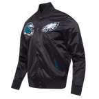 NFL PHILADELPHIA EAGLES CITY ARCH BLOUSON EN SATIN POUR HOMME (NOIR)