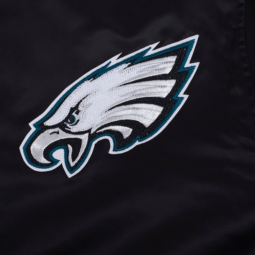 NFL PHILADELPHIA EAGLES CITY ARCH BLOUSON EN SATIN POUR HOMME (NOIR)