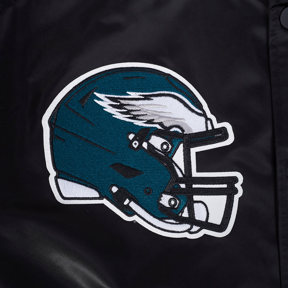NFL PHILADELPHIA EAGLES CITY ARCH BLOUSON EN SATIN POUR HOMME (NOIR)