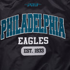 NFL PHILADELPHIA EAGLES CITY ARCH BLOUSON EN SATIN POUR HOMME (NOIR)