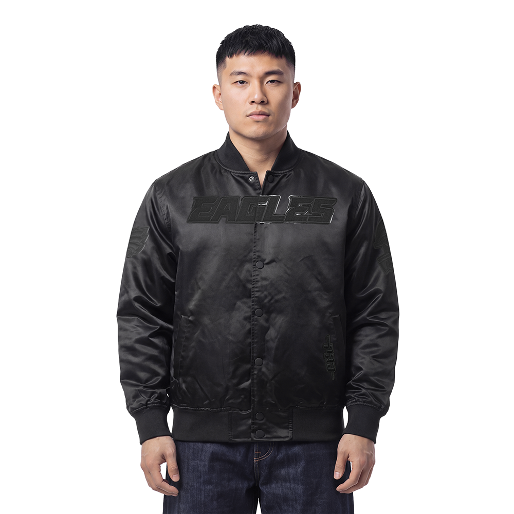 NFL PHILADELPHIA EAGLES TRIPLE BLACK MANTEAU POUR HOMME (NOIR)
