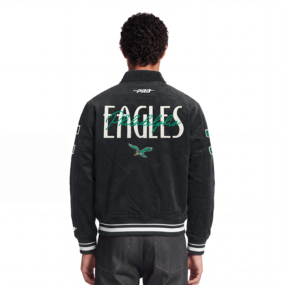 NFL PHILADELPHIA EAGLES ORIGINAL PLAYERS MEN'S JACKET (BLACK)