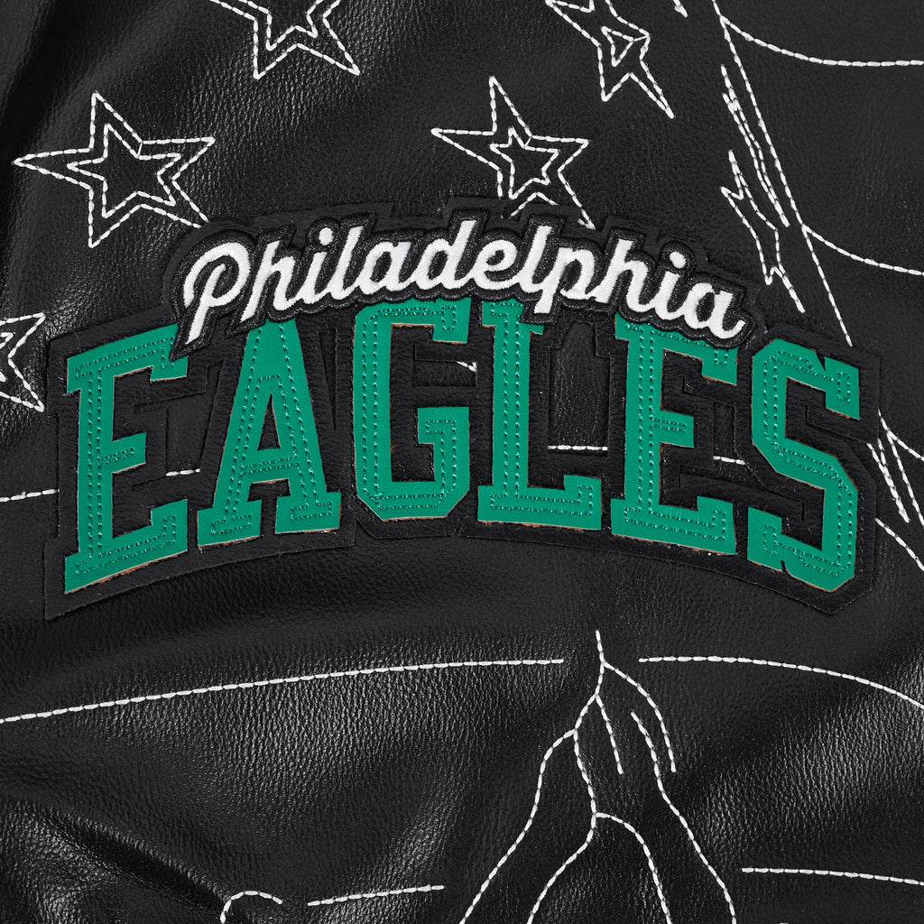 NFL PHILADELPHIA EAGLES PRO PREMIUM MEN'S COAT (BLACK)
