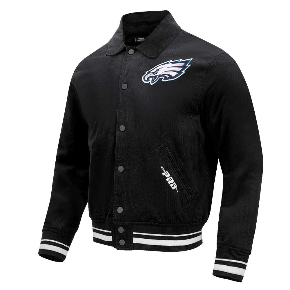 NFL PHILADELPHIA EAGLES CLASSIC CORDUROY MANTEAU POUR HOMME (NOIR)