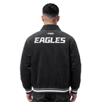 NFL PHILADELPHIA EAGLES CLASSIC CORDUROY MANTEAU POUR HOMME (NOIR)