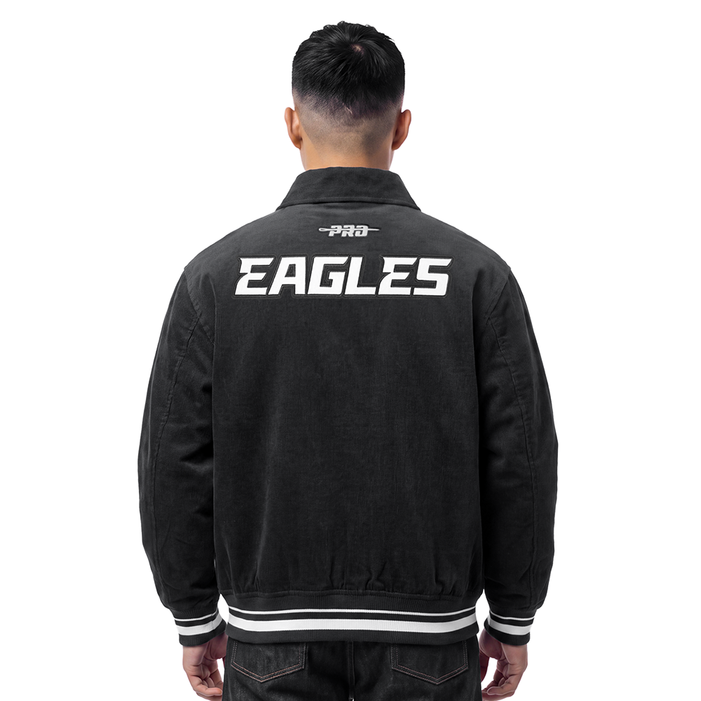 NFL PHILADELPHIA EAGLES CLASSIC CORDUROY MEN'S COAT (BLACK)